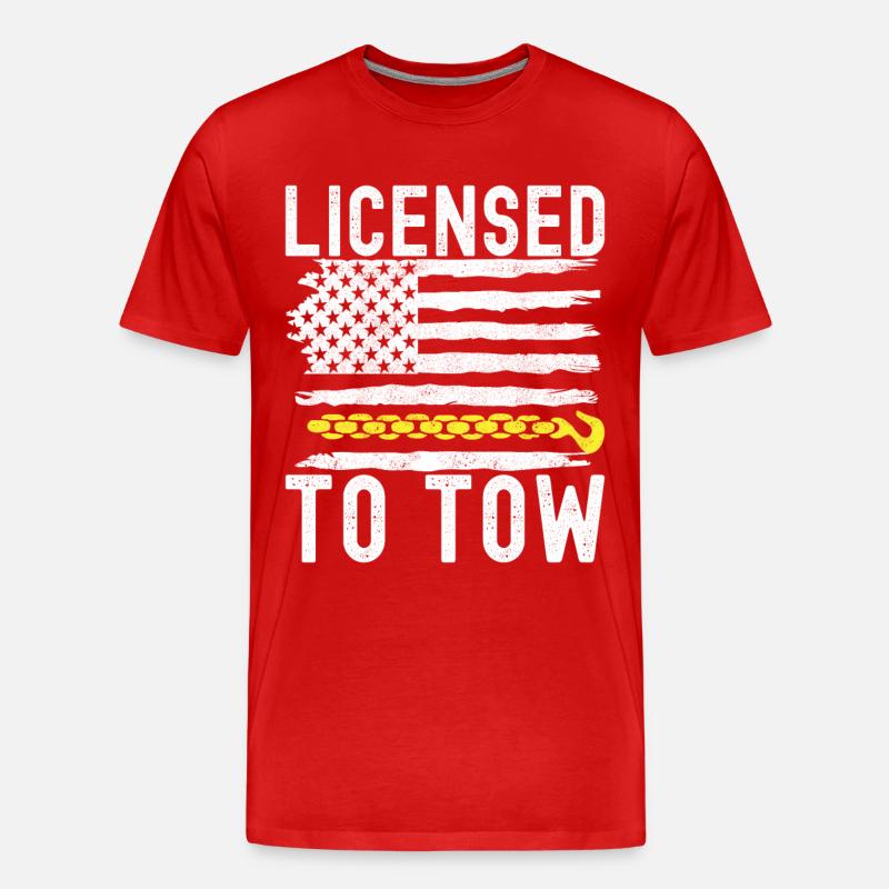 Abschleppwagen Abschleppdienst - Männer Premium Bio T-Shirt - Rot