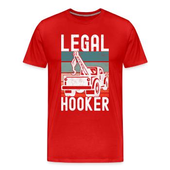 Service de remorquage de dépanneuse - T-shirt bio Premium Homme - rouge - Devant - Damien (186cm)