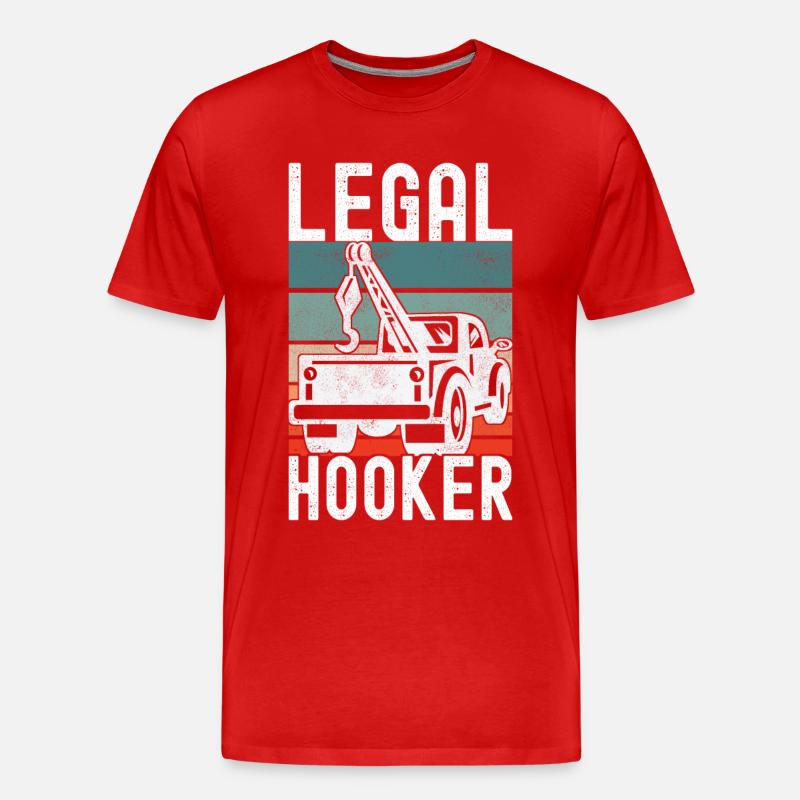 Abschleppwagen Abschleppdienst - Männer Premium Bio T-Shirt - Rot