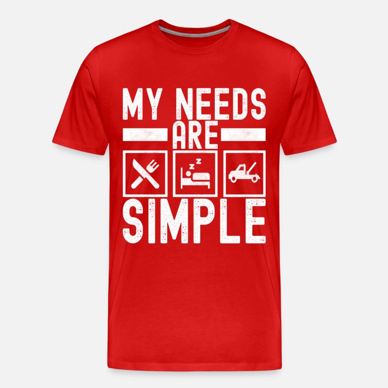Abschleppwagen Abschleppdienst - Männer Premium Bio T-Shirt - Rot