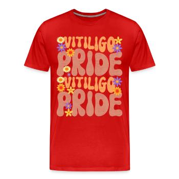 Journée mondiale du vitiligo - T-shirt bio Premium Homme - rouge - Devant - Damien (186cm)