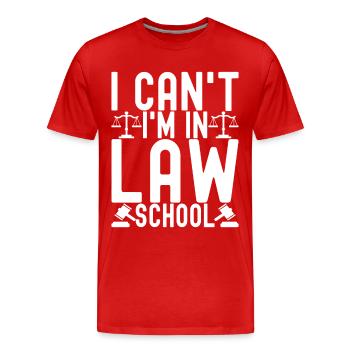 Law Student Judge Public Prosecutor - Men's Premium Organic T-Shirt - red - Front - Damien (186cm)
