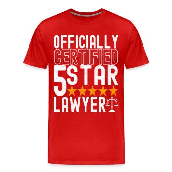Law Student Judge Public Prosecutor - Men's Premium Organic T-Shirt - red - Front - Damien (186cm)