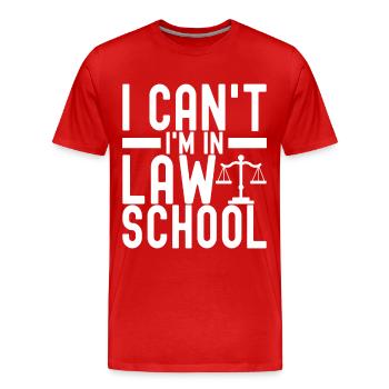 Law Student Judge Public Prosecutor - Men's Premium Organic T-Shirt - red - Front - Damien (186cm)