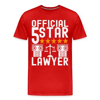 Law Student Judge Public Prosecutor - Men's Premium Organic T-Shirt - red - Front - Damien (186cm)