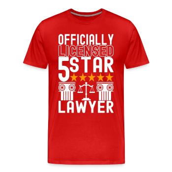 Law Student Judge Public Prosecutor - Men's Premium Organic T-Shirt - red - Front - Damien (186cm)