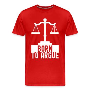 Law Student Judge Public Prosecutor - Men's Premium Organic T-Shirt - red - Front - Damien (186cm)