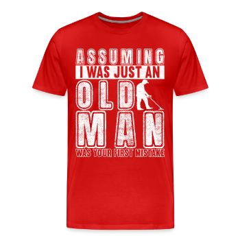 Metalldetektor Sondengänger Sondler - Männer Premium Bio T-Shirt - Rot - Vorne - Damien (186cm)
