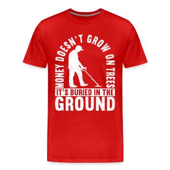 Metalldetektor Sondengänger Sondler - Männer Premium Bio T-Shirt - Rot - Vorne - Damien (186cm)