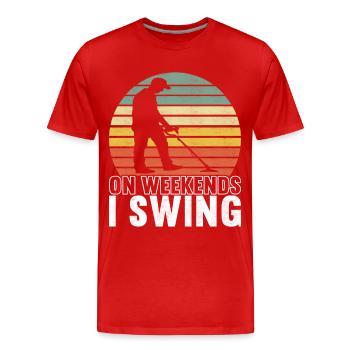 Détecteur de métaux Sondler - T-shirt bio Premium Homme - rouge - Devant - Damien (186cm)