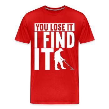 Metalldetektor Sondengänger Sondler - Männer Premium Bio T-Shirt - Rot - Vorne - Damien (186cm)