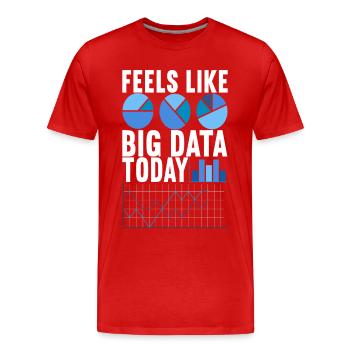 Data Scientist Data Analyst - Men's Premium Organic T-Shirt - red - Front - Damien (186cm)