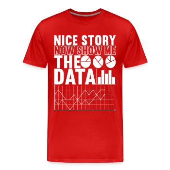 Data Scientist Data Analyst - Men's Premium Organic T-Shirt - red - Front - Damien (186cm)