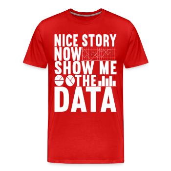 Data Scientist Data Analyst - Men's Premium Organic T-Shirt - red - Front - Damien (186cm)