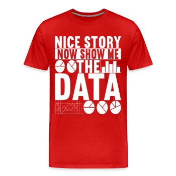 Data Scientist Data Analyst - Men's Premium Organic T-Shirt - red - Front - Damien (186cm)