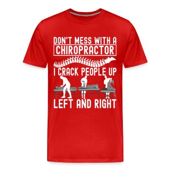 Chiropraktiker Chiropraktik Physiotherapie - Männer Premium Bio T-Shirt - Rot - Vorne - Damien (186cm)