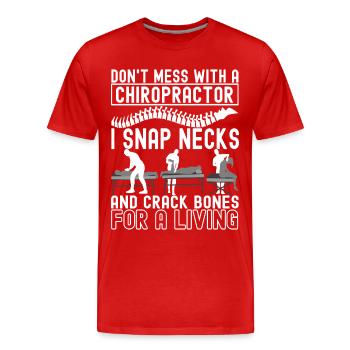 Chiropraktiker Chiropraktik Physiotherapie - Männer Premium Bio T-Shirt - Rot - Vorne - Damien (186cm)