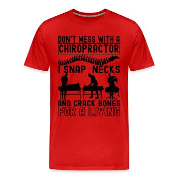Chiropractor Chiropractic Physiotherapy - Men's Premium Organic T-Shirt - red - Front - Damien (186cm)