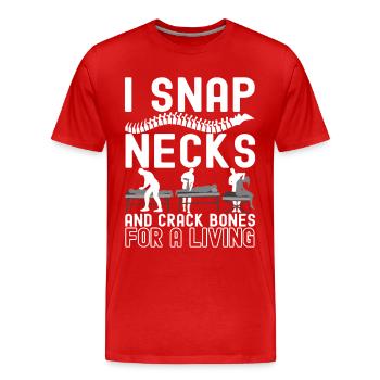 Chiropraktiker Chiropraktik Physiotherapie - Männer Premium Bio T-Shirt - Rot - Vorne - Damien (186cm)