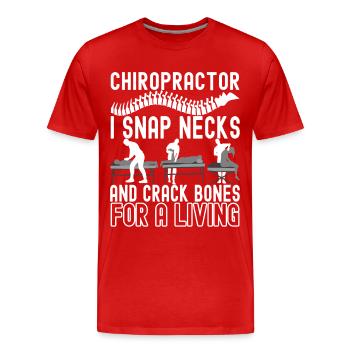 Chiropraktiker Chiropraktik Physiotherapie - Männer Premium Bio T-Shirt - Rot - Vorne - Damien (186cm)