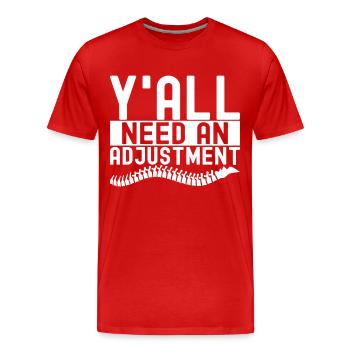 Chiropraktiker Chiropraktik Physiotherapie - Männer Premium Bio T-Shirt - Rot - Vorne - Damien (186cm)