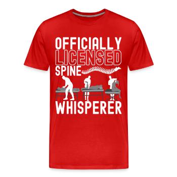 Chiropractor Chiropractic Physiotherapy - Men's Premium Organic T-Shirt - red - Front - Damien (186cm)