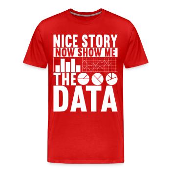 Data Scientist Data Analyst - Men's Premium Organic T-Shirt - red - Front - Damien (186cm)