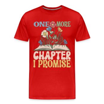 Lire des livres Rat de bibliothèque - T-shirt bio Premium Homme - rouge - Devant - Damien (186cm)
