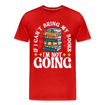 Lire des livres Rat de bibliothèque - T-shirt bio Premium Homme - rouge - Devant - Damien (186cm)