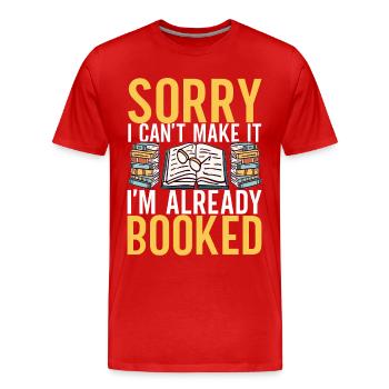 Bibliothèque de rats de bibliothèque de livres de lecture - T-shirt bio Premium Homme - rouge - Devant - Damien (186cm)