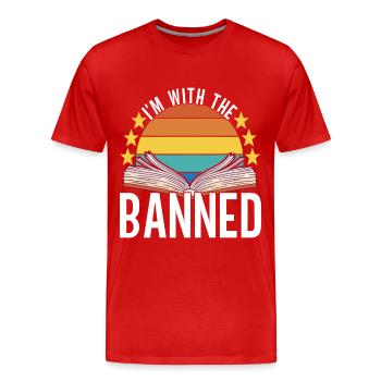 Lire des livres Rat de bibliothèque - T-shirt bio Premium Homme - rouge - Devant - Damien (186cm)