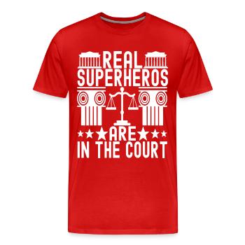 Law Student Judge Public Prosecutor - Men's Premium Organic T-Shirt - red - Front - Damien (186cm)