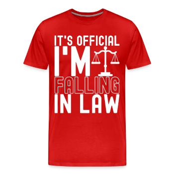 Law Student Judge Public Prosecutor - Men's Premium Organic T-Shirt - red - Front - Damien (186cm)