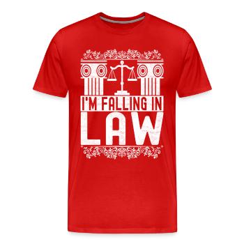 Law Student Judge Public Prosecutor - Men's Premium Organic T-Shirt - red - Front - Damien (186cm)