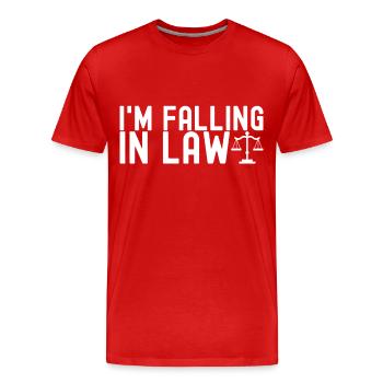 Étudiant en droit Juge Procureur - T-shirt bio Premium Homme - rouge - Devant - Damien (186cm)
