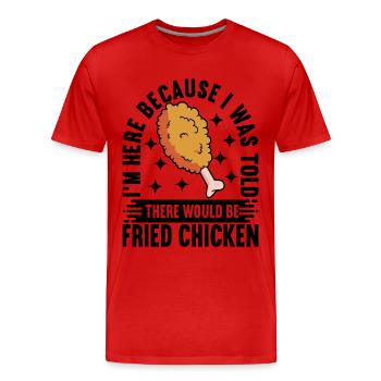 Fried Chicken Fast Food - Men's Premium Organic T-Shirt - red - Front - Damien (186cm)