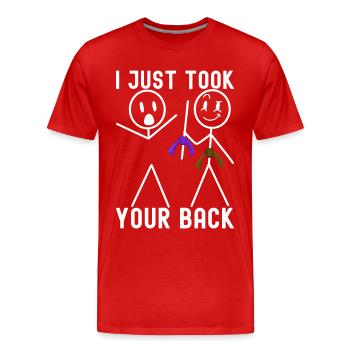 Jiu-Jitsu brésilien BJJ Grappling - T-shirt bio Premium Homme - rouge - Devant - Damien (186cm)
