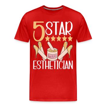 Kosmetikerin Kosmetik - Männer Premium Bio T-Shirt - Rot - Vorne - Damien (186cm)