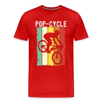 Fahrrad Fahrradfahrer - Männer Premium Bio T-Shirt - Rot - Vorne - Damien (186cm)