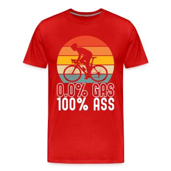 Fahrrad Fahrradfahrer - Männer Premium Bio T-Shirt - Rot - Vorne - Damien (186cm)
