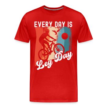 Fahrrad Fahrradfahrer - Männer Premium Bio T-Shirt - Rot - Vorne - Damien (186cm)