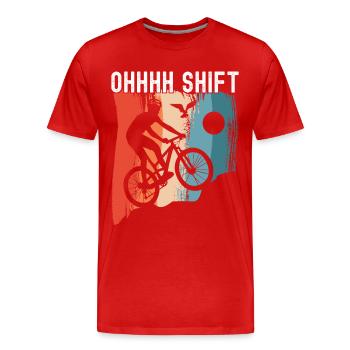 Bicycle cyclists - Men's Premium Organic T-Shirt - red - Front - Damien (186cm)