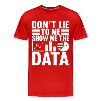 Data Scientist Data Analyst - Men's Premium Organic T-Shirt - red - Front - Damien (186cm)