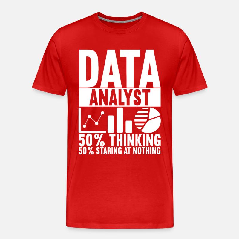 Data Scientist Data Analyst - Men's Premium Organic T-Shirt - red