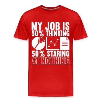Data Scientist Data Analyst - Men's Premium Organic T-Shirt - red - Front - Damien (186cm)