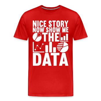Data Scientist Data Analyst - Men's Premium Organic T-Shirt - red - Front - Damien (186cm)