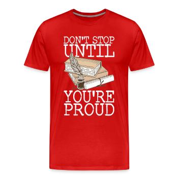 Autor Schreiber - Männer Premium Bio T-Shirt - Rot - Vorne - Damien (186cm)