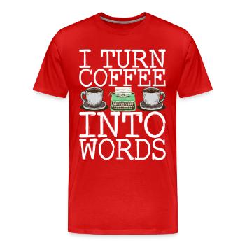Author Schreiber - Men's Premium Organic T-Shirt - red - Front - Damien (186cm)