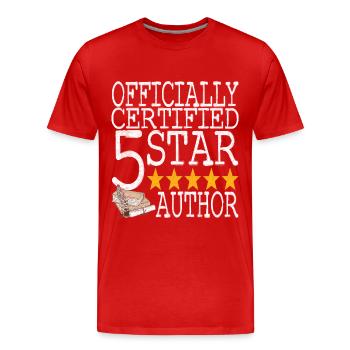 Autor Schreiber - Männer Premium Bio T-Shirt - Rot - Vorne - Damien (186cm)