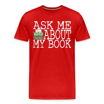 Auteur Écrivain Écrivain - T-shirt bio Premium Homme - rouge - Devant - Damien (186cm)
